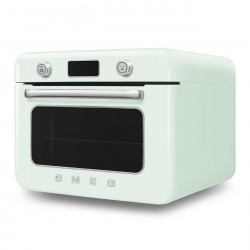 Smeg COF01PGEU kombinált gőzfunkciós mini sütő, 1800 W, 10 funkció, LCD-kijelző, 40–230 °C, pasztellzöld