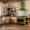 Абсорбатор SMEG Portofino KPF9OG, 275W, А+, 781 м3/ч, 3 скорости, 3 филтъра, Антивъзвръщателен клапан, Инокс, LED, Зелен