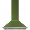 Hota decorativa SMEG Portofino KPF9OG, 275 W, A+, 781 m³/h, 3 viteze, 3 filtre, Supapa, Otel inoxidabil, LED, Verde