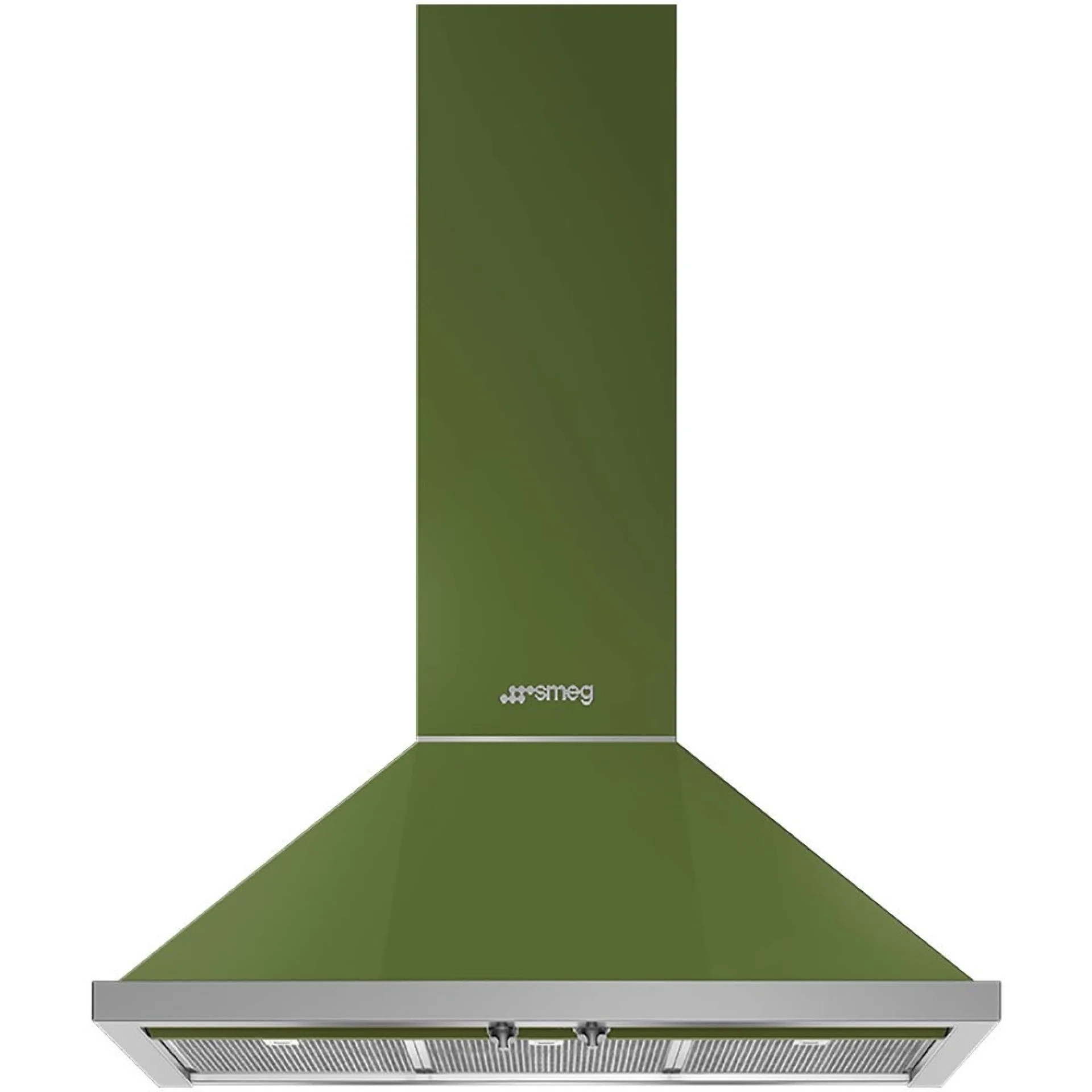 Абсорбатор SMEG Portofino KPF9OG, 275W, А+, 781 м3/ч, 3 скорости, 3 филтъра, Антивъзвръщателен клапан, Инокс, LED, Зелен