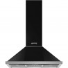 Абсорбатор SMEG Portofino KPF9BL, 275W, А+, 781 м3/ч, 3 скорости, 3 филтъра, Антивъзвръщателен клапан, Инокс, LED, Черен