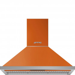 Απορροφητήρας SMEG Portofino KPF9OR, 275 W, Α+, 781 μ³/ώρα, 3 ταχύτητες, 3 φίλτρα, βαλβίδα αντεπιστροφής, ανοξείδωτο, LED, πορτοκαλί