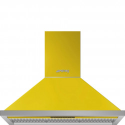 SMEG Portofino KPF9YW páraelszívó, 275 W, A+, 781 m³/h, 3 sebességfokozat, 3 szűrő, visszacsapó szelep, rozsdamentes acél, LED, sárga