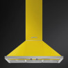 Абсорбатор SMEG Portofino KPF9YW, 275W, А+, 781 м3/ч, 3 скорости, 3 филтъра, Антивъзвръщателен клапан, Инокс, LED, Жълт