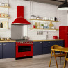 Απορροφητήρας SMEG Portofino KPF9RD, 275 W, Α+, 781 μ³/ώρα, 3 ταχύτητες, 3 φίλτρα, βαλβίδα αντεπιστροφής, ανοξείδωτο, LED, κόκκινο