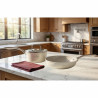 Комплект съдове за готвене Swiss Haus SH-CC4014CR, 14 ч, Sapphire-керамично, Индукция, Фурна до 220°C, Без PFAS, Кремав гланц