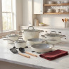 Swiss Haus SH-CC4014CR Cookware Set, 14 pcs, Sapphire Ceramic, Induction, Oven-safe up to 220°C, PFAS-free, Creamy Gloss