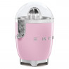 Smeg CJF11PKEU Electric Citrus Juicer, 70 W, Anti-Drip System, Non-Slip Base, Pink