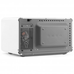 SMEG Collezione MOC01WHMEU 4-in-1 mikrohullámú sütő grill funkcióval, 1900 W, 29 l, 18 program, lágy zárás, hangjelzés, LCD-kijelző, matt fehér
