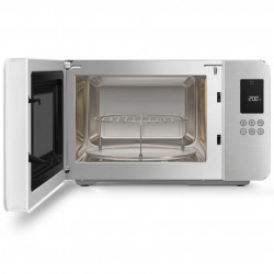 Микровълнова фурна с грил 4в1 SMEG Collezione MOC01WHMEU, 1900W, 29 л, 18 програми, Плавно затваряне, Звуков сигнал, LCD, Бял мат