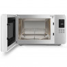 SMEG Collezione MOC01WHMEU 4-in-1 mikrohullámú sütő grill funkcióval, 1900 W, 29 l, 18 program, lágy zárás, hangjelzés, LCD-kijelző, matt fehér