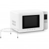 SMEG Collezione MOC01WHMEU 4-in-1 mikrohullámú sütő grill funkcióval, 1900 W, 29 l, 18 program, lágy zárás, hangjelzés, LCD-kijelző, matt fehér