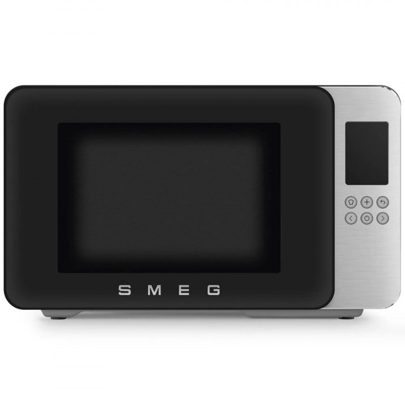 Микровълнова фурна с грил 4в1 SMEG Collezione MOC01BLMEU, 1900W, 29 л, 18 програми, Плавно затваряне, Звуков сигнал, LCD, Черен мат