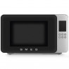 Φούρνος μικροκυμάτων με γκριλ 4 σε 1 SMEG Collezione MOC01BLMEU, 1900 W, 29 λίτρα, 18 προγράμματα, Ομαλό κλείσιμο, Ηχητική ειδοποίηση, Οθόνη LCD, Μαύρο ματ