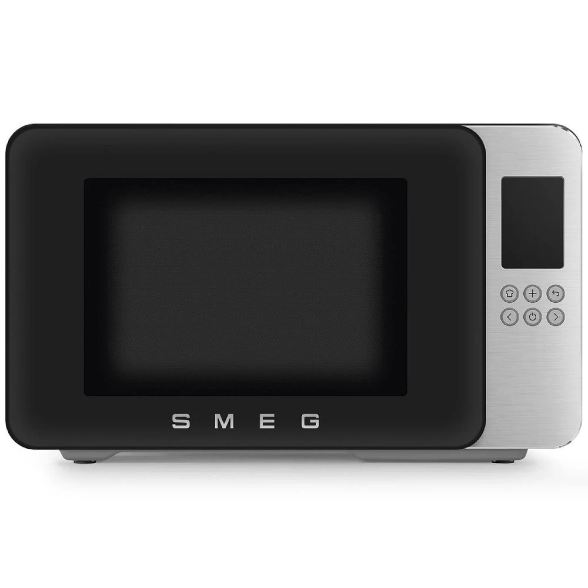 Cuptor cu microunde si gratar 4in1 SMEG Collezione MOC01BLMEU, 1900 W, 29 l, 18 programe, Inchidere lina, Semnal sonor, Ecran LCD, Negru mat