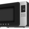 Φούρνος μικροκυμάτων με γκριλ 4 σε 1 SMEG Collezione MOC01BLMEU, 1900 W, 29 λίτρα, 18 προγράμματα, Ομαλό κλείσιμο, Ηχητική ειδοποίηση, Οθόνη LCD, Μαύρο ματ