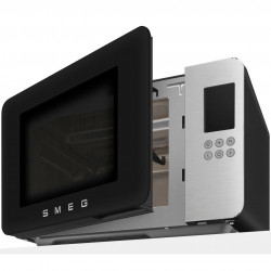 SMEG Collezione MOC01BLMEU 4-in-1 Microwave Oven with Grill, 1900W, 29 L, 18 Programs, Soft-Close Door, Audible Alarm, LCD, Matte Black