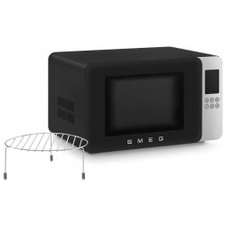 SMEG Collezione MOC01BLMEU 4-in-1 Microwave Oven with Grill, 1900W, 29 L, 18 Programs, Soft-Close Door, Audible Alarm, LCD, Matte Black