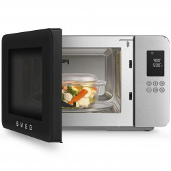 SMEG Collezione MOC01BLMEU 4-in-1 Microwave Oven with Grill, 1900W, 29 L, 18 Programs, Soft-Close Door, Audible Alarm, LCD, Matte Black