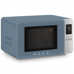 SMEG Collezione MOC01SBMEU 4-in-1 Microwave Oven with Grill, 1900 W, 29 L, 18 Programs, Soft-Close, Audible Alarm, LCD, Blue