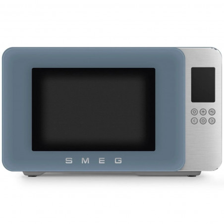 SMEG Collezione MOC01SBMEU 4-in-1 Microwave Oven with Grill, 1900 W, 29 L, 18 Programs, Soft-Close, Audible Alarm, LCD, Blue