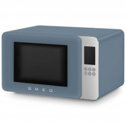 SMEG Collezione MOC01SBMEU 4-in-1 Microwave Oven with Grill, 1900 W, 29 L, 18 Programs, Soft-Close, Audible Alarm, LCD, Blue