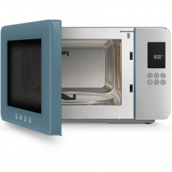 SMEG Collezione MOC01SBMEU 4-in-1 Microwave Oven with Grill, 1900 W, 29 L, 18 Programs, Soft-Close, Audible Alarm, LCD, Blue