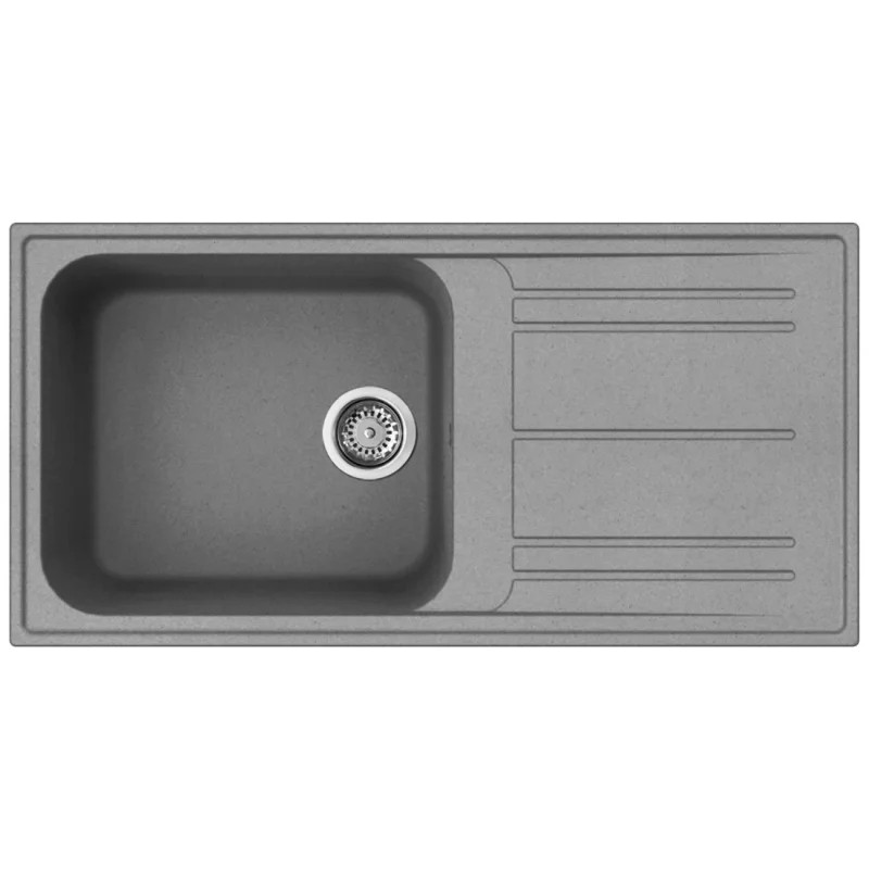 Кухненска мивка Smeg LZ150CT, 100 см, Материал против надраскване, Лесен за почистване, Сив