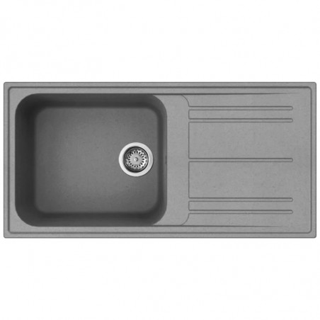 Кухненска мивка Smeg LZ150CT, 100 см, Материал против надраскване, Лесен за почистване, Сив