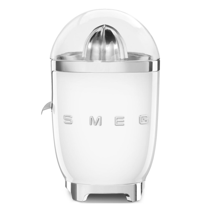 Smeg CJF11WHEU Electric Citrus Juicer, 70 W, Drip-Proof System, Non-Slip Base, White