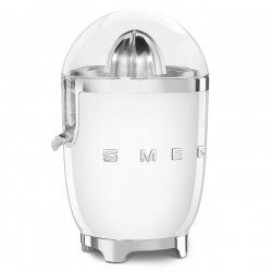 Електрическа цитрус преса Smeg CJF11WHEU, 70 W, Антикапкова система, Противоплъзгаща се основа, Бял