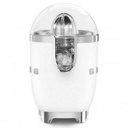 Електрическа цитрус преса Smeg CJF11WHMEU, 70 W, Антикапкова система, Противоплъзгаща се основа, Бял мат
