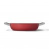 Smeg CKFD2811RDM fedeles, sekély serpenyő, 28 cm, 3,7 l, 3 rétegű tapadásmentes bevonat, sütőben 250 °C-ig használható, PFAS-mentes, indukciós főzésre alkalmas, piros