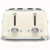 Prăjitor de pâine SMEG 50's Style TSF03CREU, 2000 W, 4 felii, 6 niveluri, Tava pentru firimituri, Cablu integrat, Oțel inoxidabil, Culoare crem