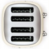 Тостер за хляб SMEG 50's Style TSF03CREU, 2000W, 4 филии, 6 нива, Тавичка за трохи, Вграден кабел, Неръждаема стомана, Кремав