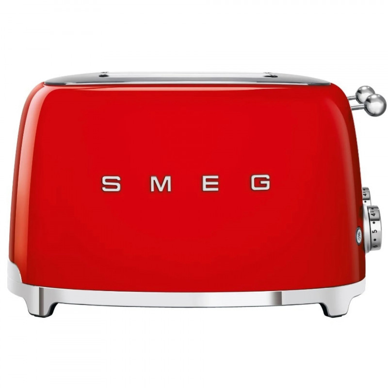 Prăjitor de pâine SMEG 50's Style TSF03RDEU, 2000 W, 4 felii, 6 niveluri, Tava pentru firimituri, Cablu integrat, Oțel inoxidabil, Roșu