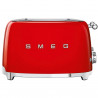 Τοστιέρα SMEG 50's Style TSF03RDEU, 2000 W, 4 φέτες, 6 επίπεδα, Δίσκος για ψίχουλα, Ενσωματωμένο καλώδιο, Ανοξείδωτο ατσάλι, Κόκκινο