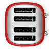 Prăjitor de pâine SMEG 50's Style TSF03RDEU, 2000 W, 4 felii, 6 niveluri, Tava pentru firimituri, Cablu integrat, Oțel inoxidabil, Roșu