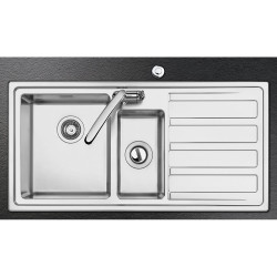 Мелница за хранителни отпадъци/Прасе Smeg KITFD050, 375 W, 0.75 HP, За мивки със сифон 9 см, Антикорозионна защита, Черен/Инокс