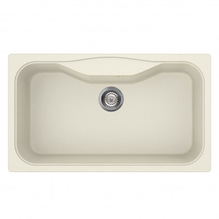 Νιπτήρας κουζίνας Smeg LSEG860P, 86 εκ., Ανθεκτικό στις γρατσουνιές υλικό, Εύκολος στον καθαρισμό, Κρεμ