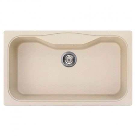 Chiuvetă de bucătărie Smeg LSEG860AV2, 86 cm, material rezistent la zgârieturi, ușor de curățat, bej