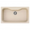 Chiuvetă de bucătărie Smeg LSEG860AV2, 86 cm, material rezistent la zgârieturi, ușor de curățat, bej