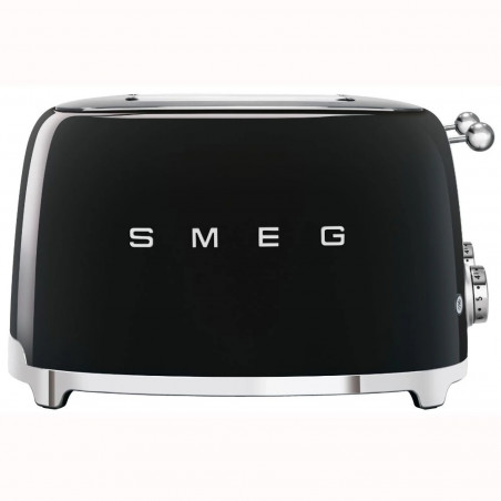 Тостер за хляб SMEG 50's Style TSF03BLEU, 2000W, 4 филии, 6 нива, Тавичка за трохи, Вграден кабел, Неръждаема стомана, Черен