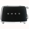Тостер за хляб SMEG 50's Style TSF03BLEU, 2000W, 4 филии, 6 нива, Тавичка за трохи, Вграден кабел, Неръждаема стомана, Черен