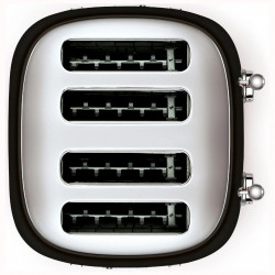 SMEG 50's Style TSF03BLEU Toaster, 2000W, 4-slice, 6 settings, Crumb tray, Retractable cord, Stainless steel, Black