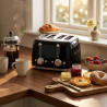 Prăjitor de pâine SMEG 50's Style TSF03BLEU, 2000 W, 4 felii, 6 niveluri, Tava pentru firimituri, Cablu integrat, Oțel inoxidabil, Negru