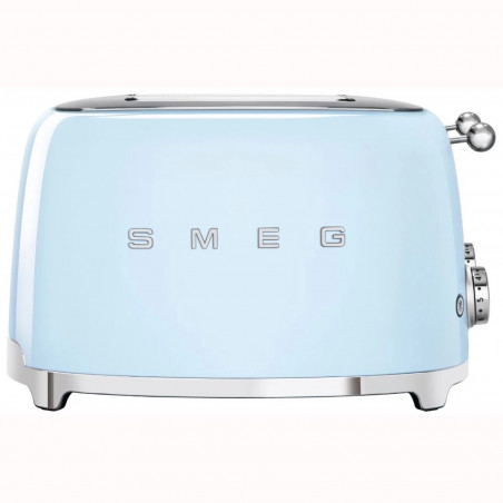 Тостер за хляб SMEG 50's Style TSF03PBEU, 2000W, 4 филии, 6 нива, Тавичка за трохи, Вграден кабел, Неръждаема стомана, Син