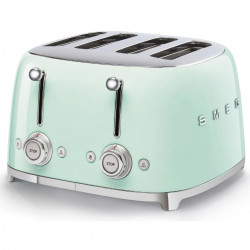 SMEG 50's Style TSF03PGEU Toaster, 2000W, 4-slice, 6 settings, Crumb tray, Retractable cord, Stainless steel, Green