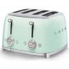 Τοστιέρα SMEG 50's Style TSF03PGEU, 2000 W, 4 φέτες, 6 επίπεδα, Δίσκος για ψίχουλα, Ενσωματωμένο καλώδιο, Ανοξείδωτο ατσάλι, Πράσινο