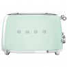 Τοστιέρα SMEG 50's Style TSF03PGEU, 2000 W, 4 φέτες, 6 επίπεδα, Δίσκος για ψίχουλα, Ενσωματωμένο καλώδιο, Ανοξείδωτο ατσάλι, Πράσινο